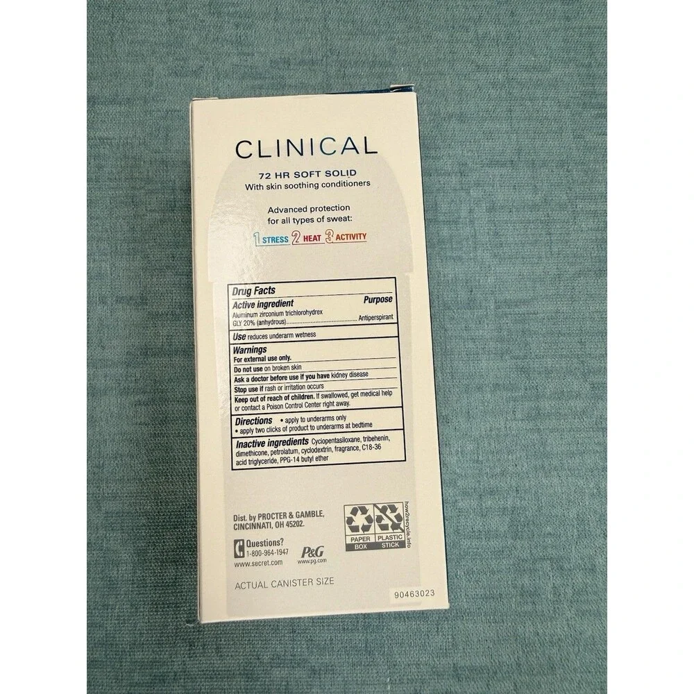 Secret Clinical 72 Hr Soft Solid Light & Fresh Deodorant 2.6 oz. - Exp 04/25
